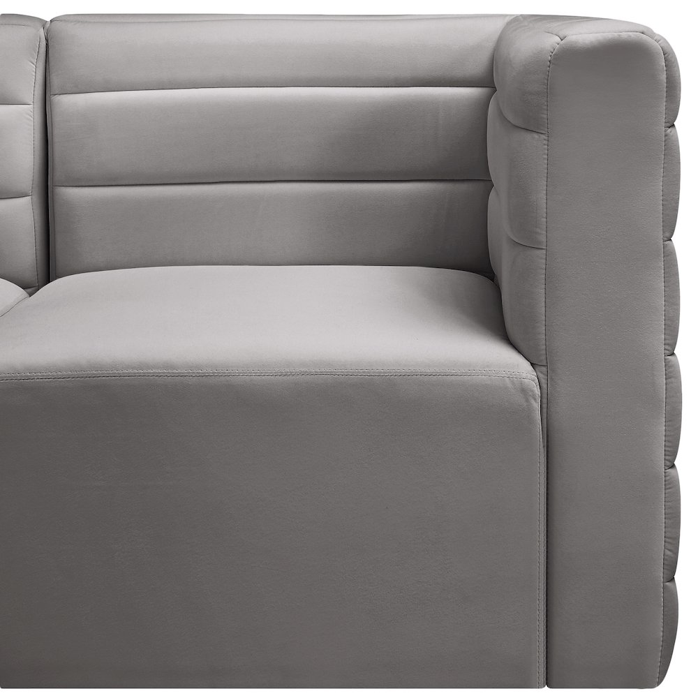 Quincy Grey Velvet Modular Sofa. Picture 10
