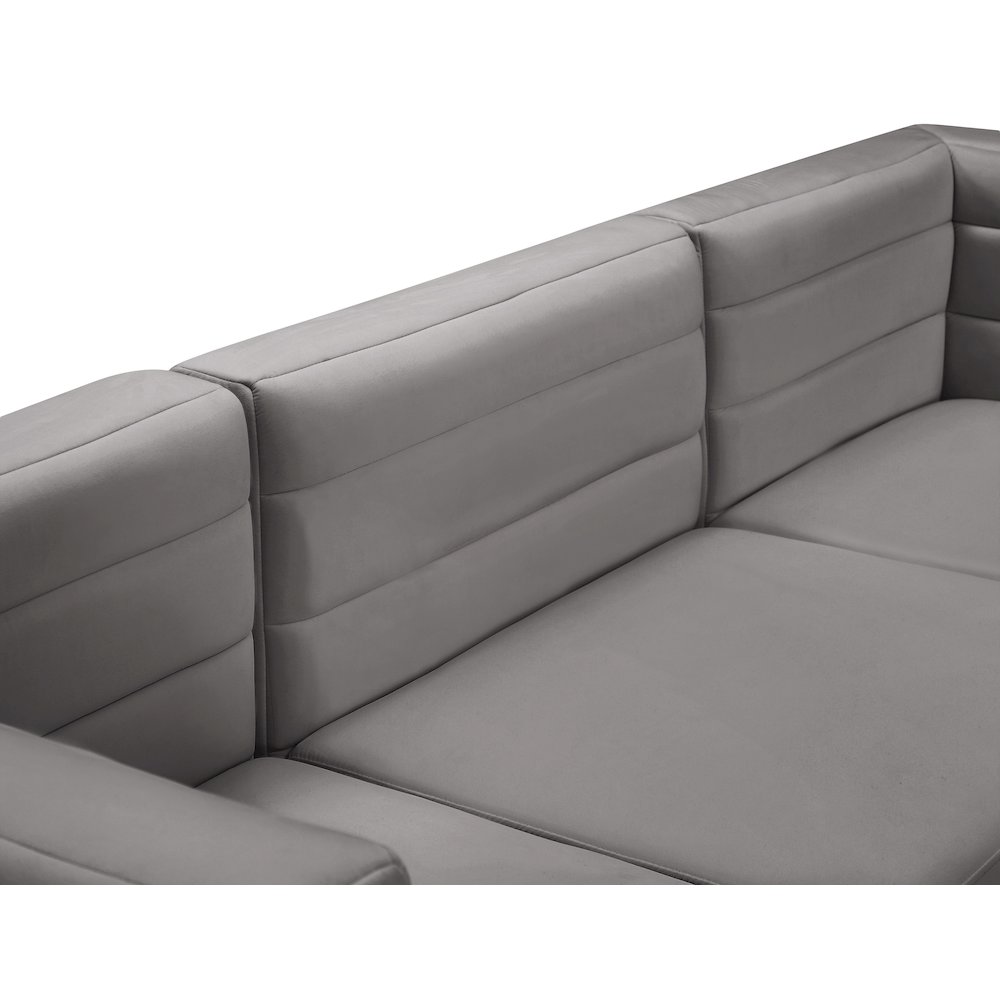 Quincy Grey Velvet Modular Sofa. Picture 11