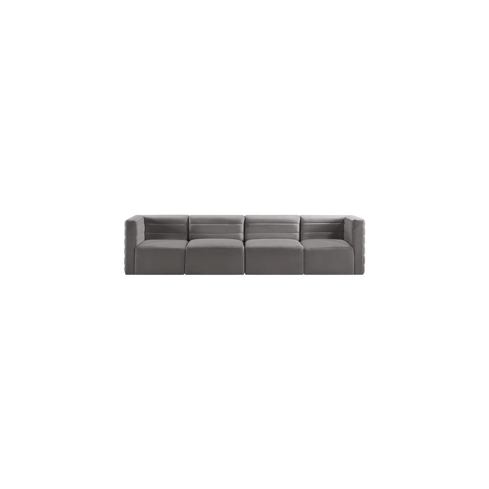 Quincy Grey Velvet Modular Sofa. Picture 3