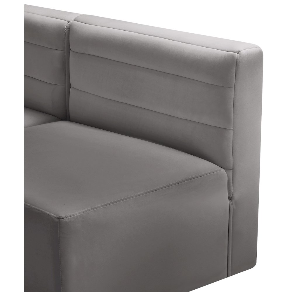 Quincy Grey Velvet Modular Sofa. Picture 6