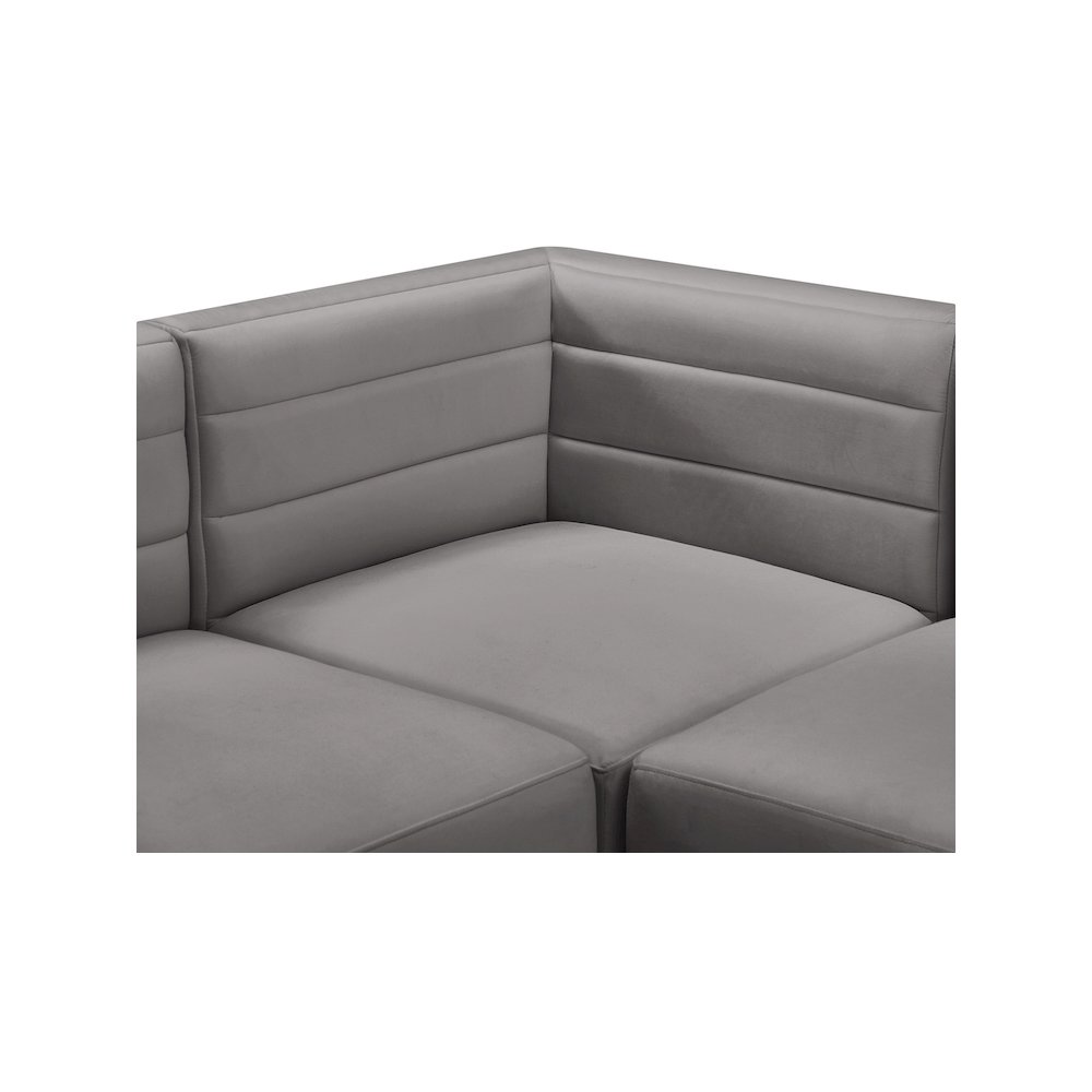 Quincy Grey Velvet Modular Sofa. Picture 8