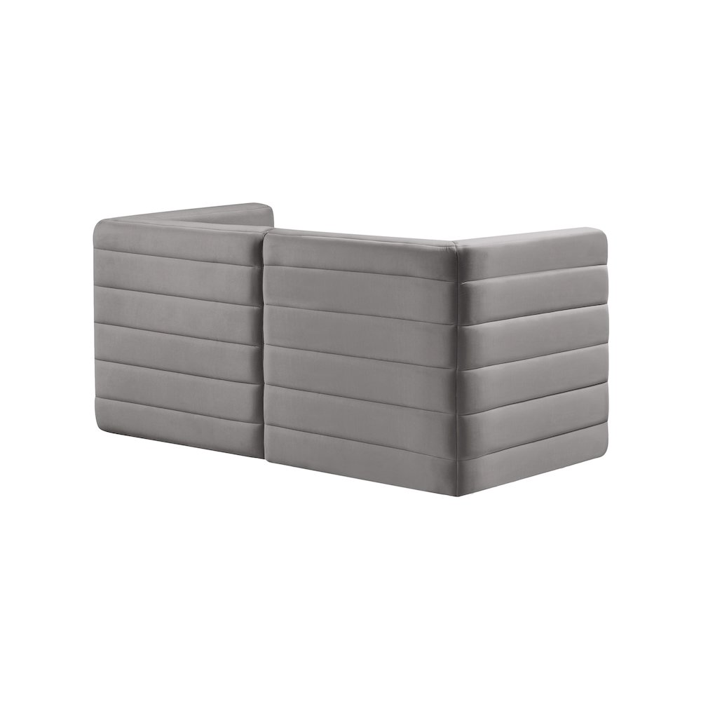 Quincy Grey Velvet Modular Sofa. Picture 2