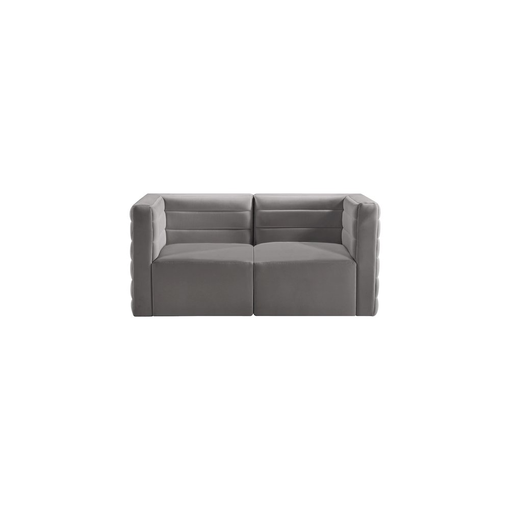 Quincy Grey Velvet Modular Sofa. Picture 3