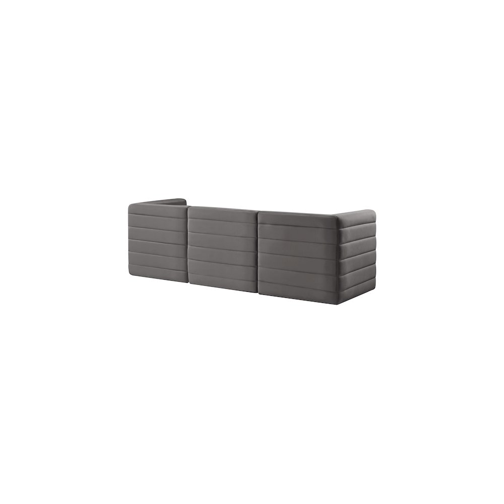Quincy Grey Velvet Modular Sofa. Picture 2