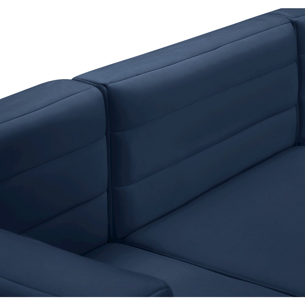 Quincy Navy Velvet Modular Armless Chair. Picture 11