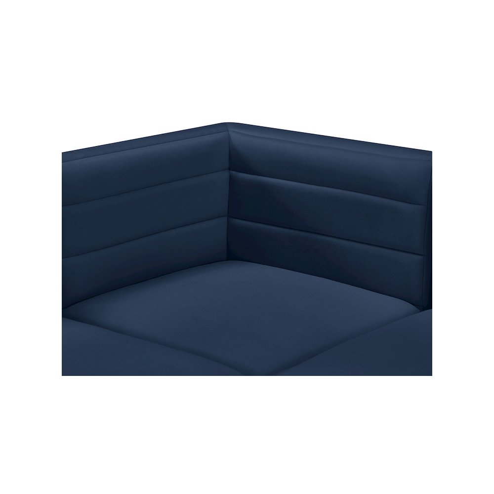 Quincy Navy Velvet Modular Armless Chair. Picture 8