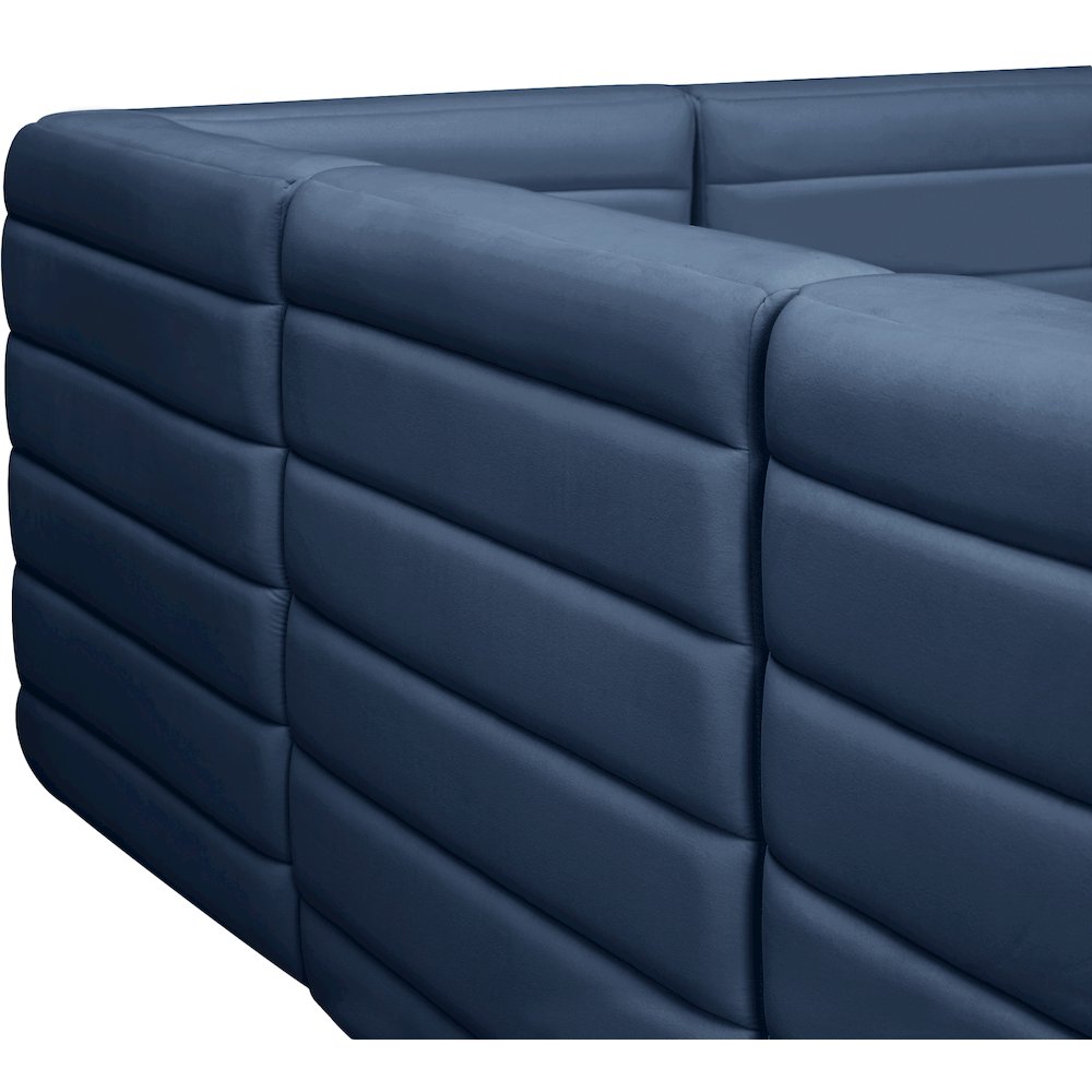 Quincy Navy Velvet Modular Sectional. Picture 9