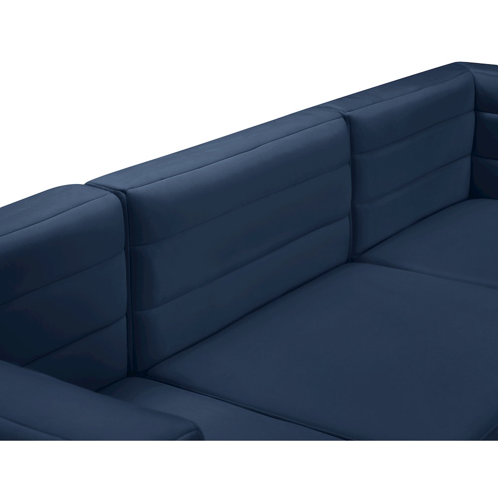 Quincy Navy Velvet Modular Sectional. Picture 11