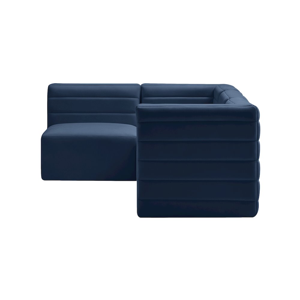 Quincy Navy Velvet Modular Sectional. Picture 5