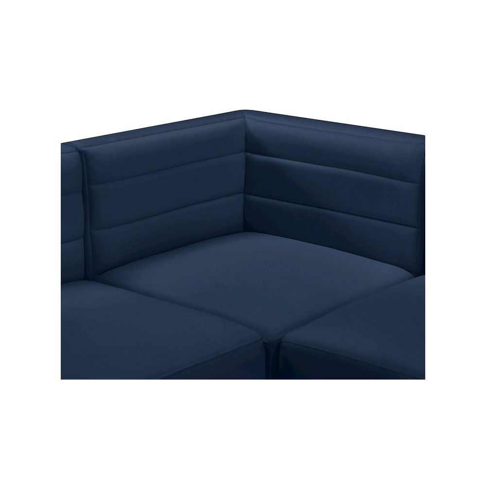 Quincy Navy Velvet Modular Sectional. Picture 8