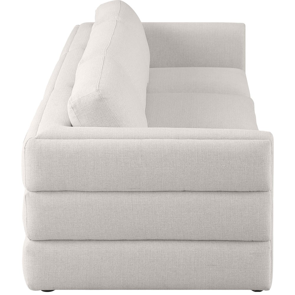 Beckham Beige Durable Linen Textured Fabric Modular Sofa. Picture 3