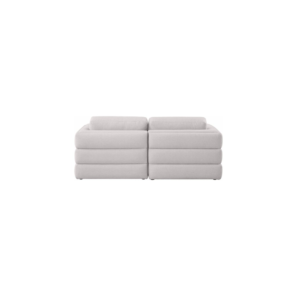 Beckham Beige Durable Linen Textured Fabric Modular Sofa. Picture 2