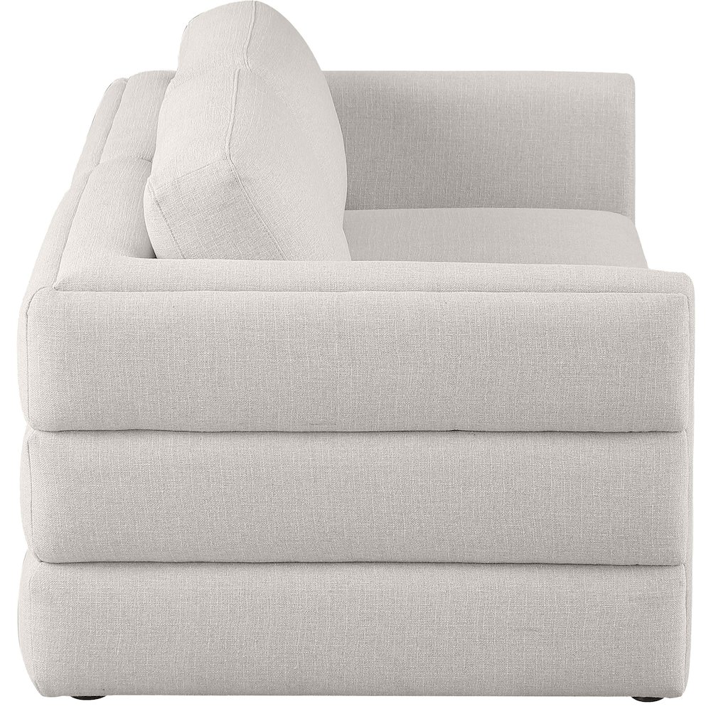 Beckham Beige Durable Linen Textured Fabric Modular Sofa. Picture 3