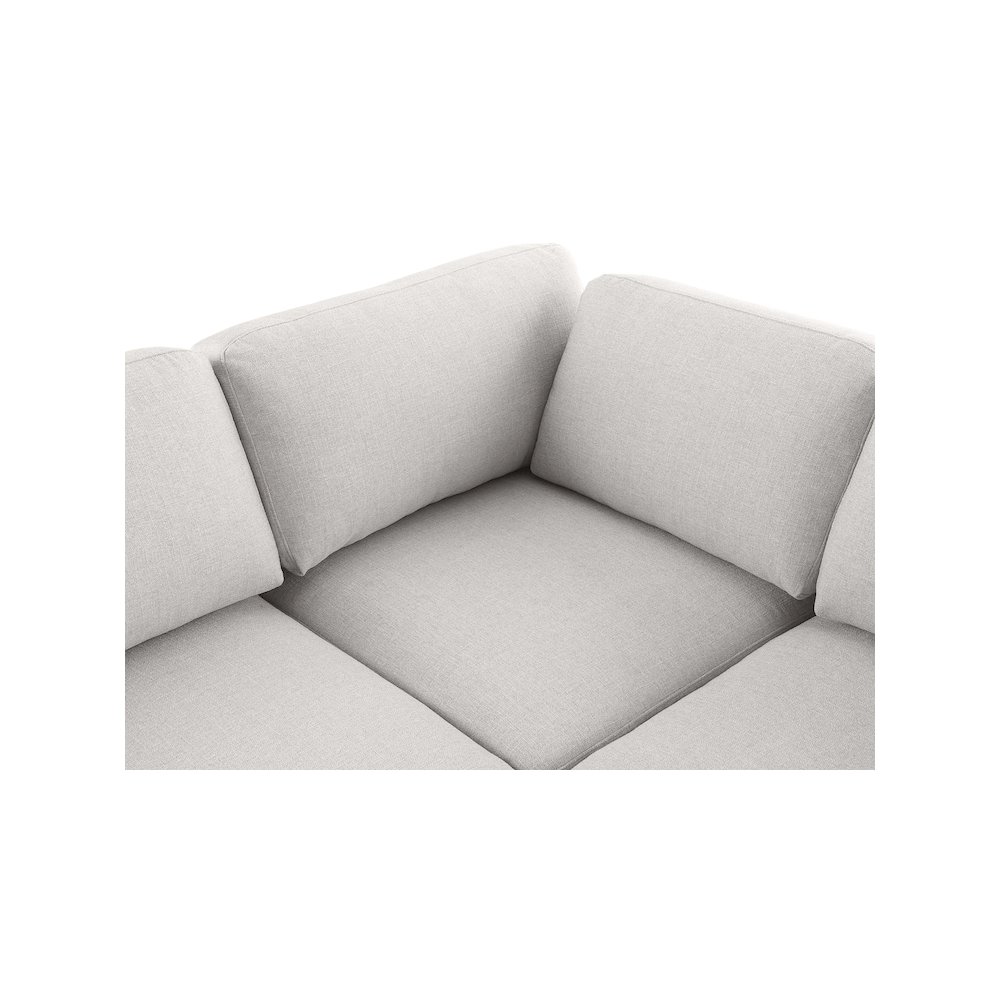 Beckham Beige Durable Linen Textured Fabric Modular Sectional. Picture 11