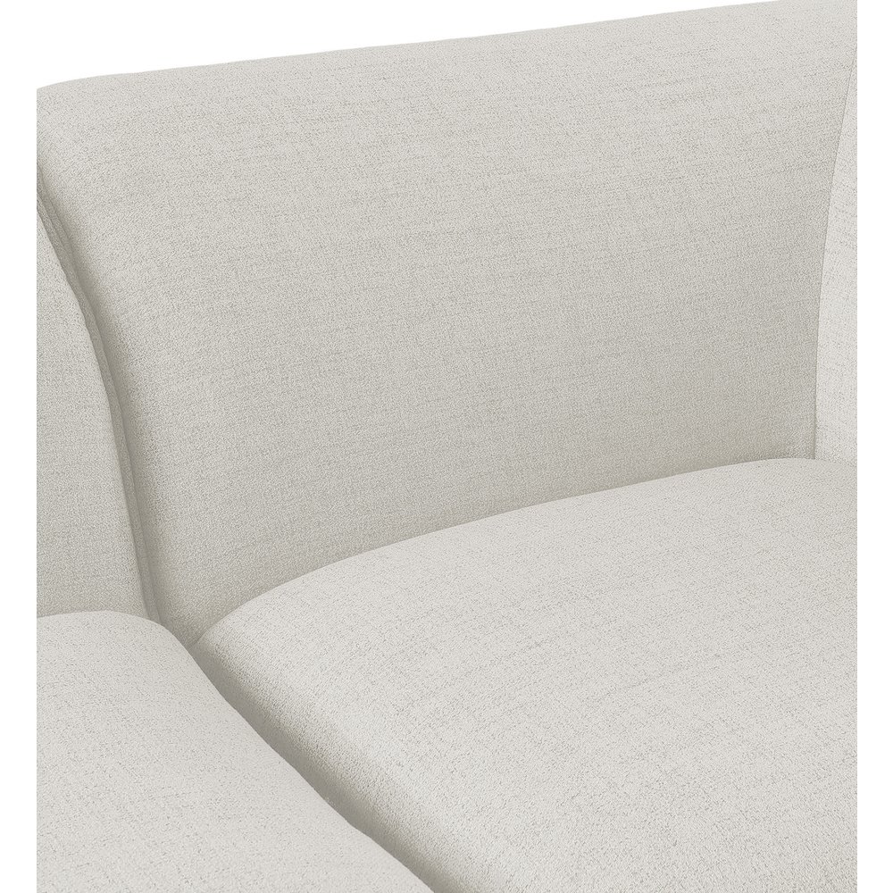 Miramar Cream Durable Linen Textured Armless. Picture 5