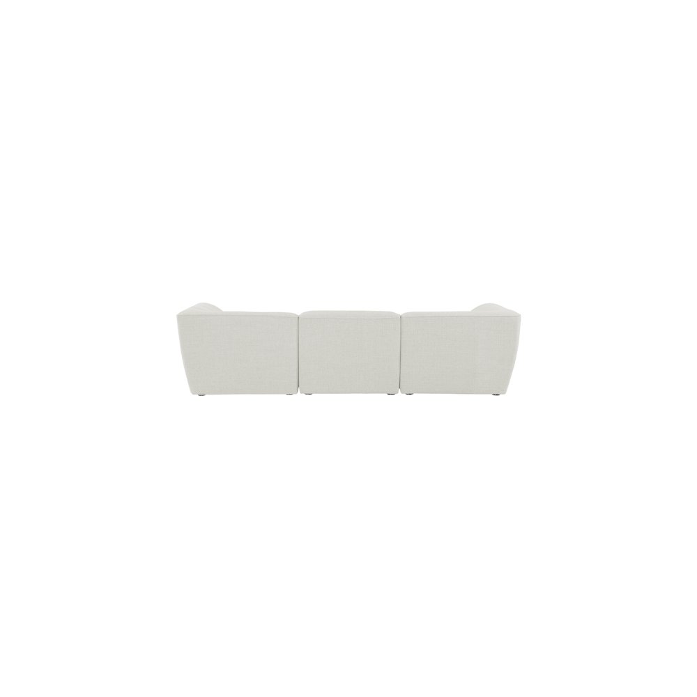 Miramar Cream Durable Linen Textured Modular Sofa. Picture 2