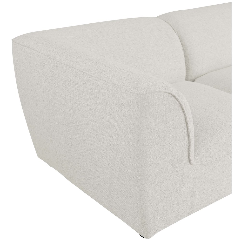 Miramar Cream Durable Linen Textured Modular Sofa. Picture 5