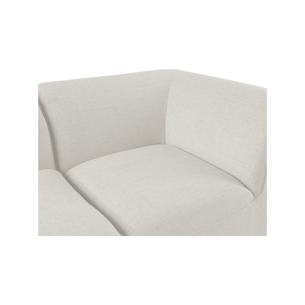 Miramar Cream Durable Linen Textured Modular Sofa. Picture 6