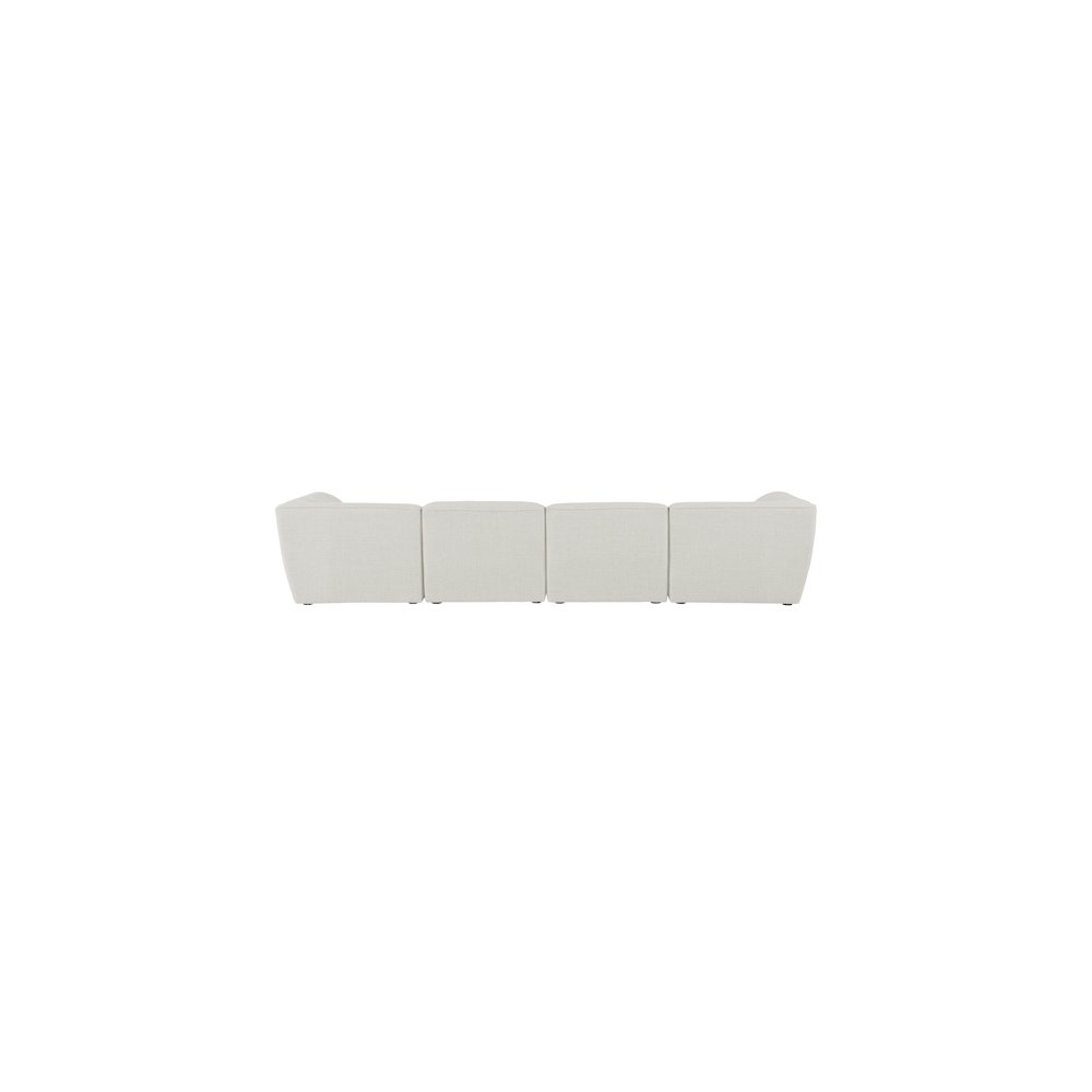 Miramar Cream Durable Linen Textured Modular Sofa. Picture 2