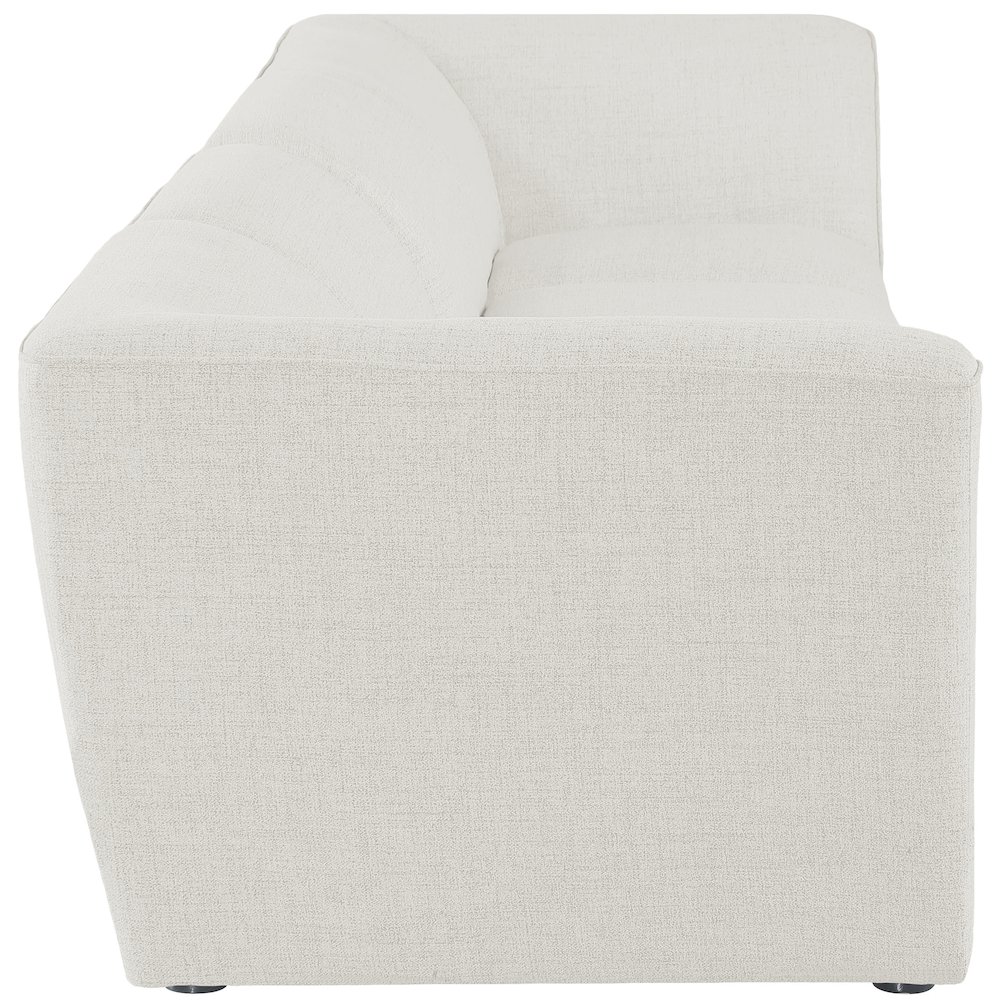 Miramar Cream Durable Linen Textured Modular Sofa. Picture 4