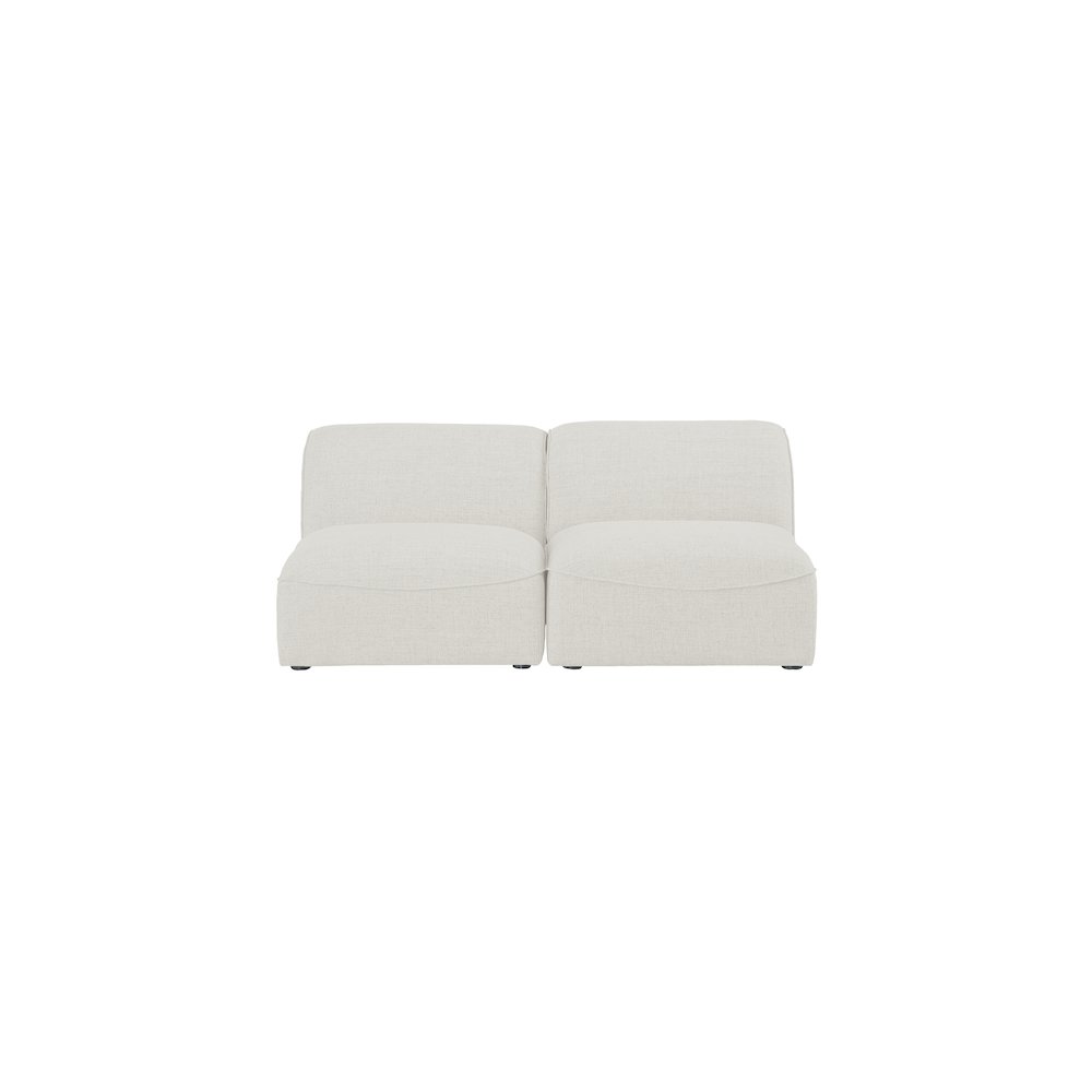 Miramar Cream Durable Linen Textured Modular Sofa. Picture 3