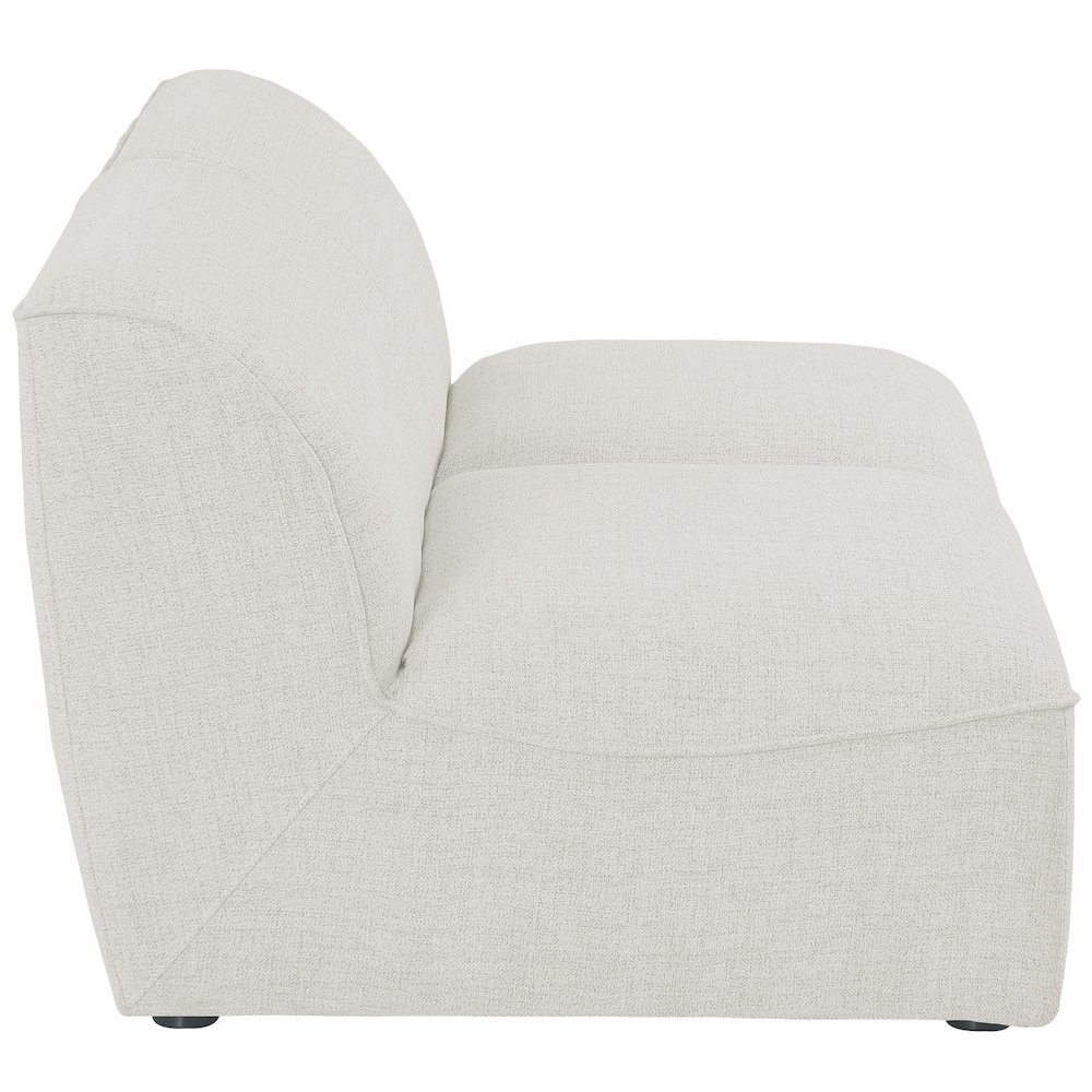 Miramar Cream Durable Linen Textured Modular Sofa. Picture 4