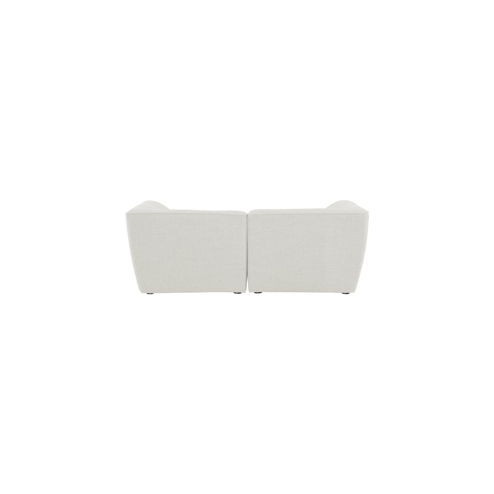 Miramar Cream Durable Linen Textured Modular Sofa. Picture 2