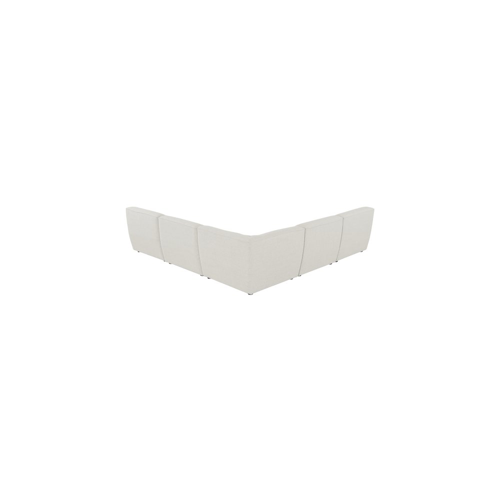 Miramar Cream Durable Linen Textured Modular Sectional. Picture 2