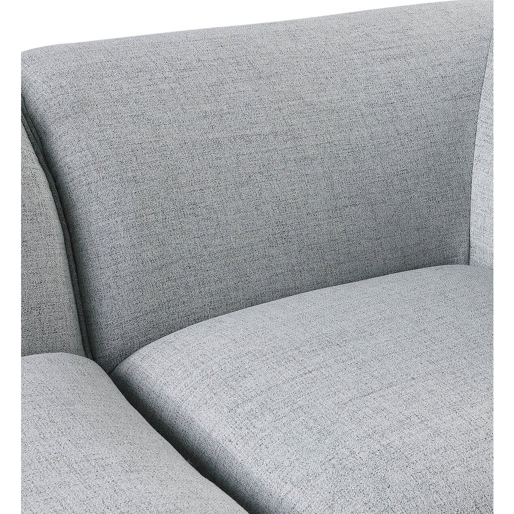 Miramar Grey Durable Linen Textured Armless. Picture 5