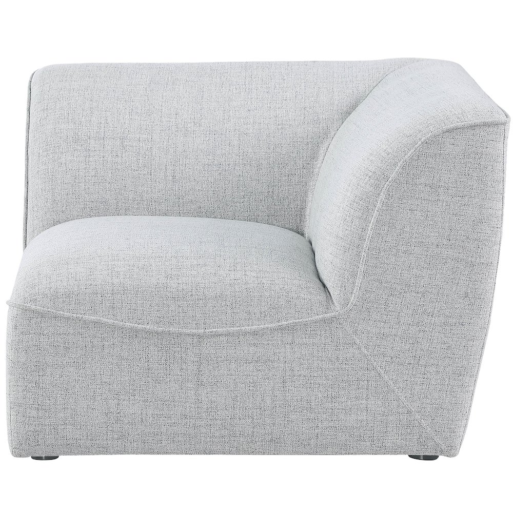 Miramar Grey Durable Linen Textured Corner. Picture 3