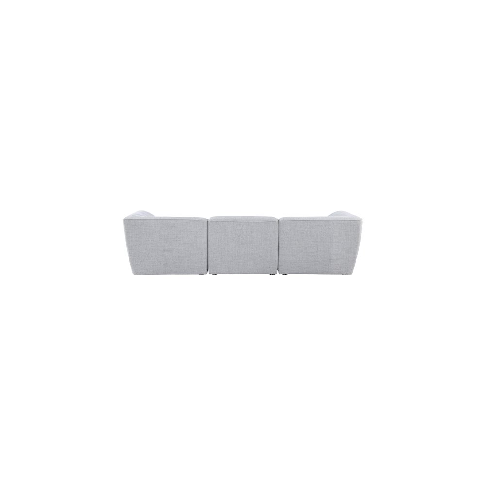 Miramar Grey Durable Linen Textured Modular Sofa. Picture 2