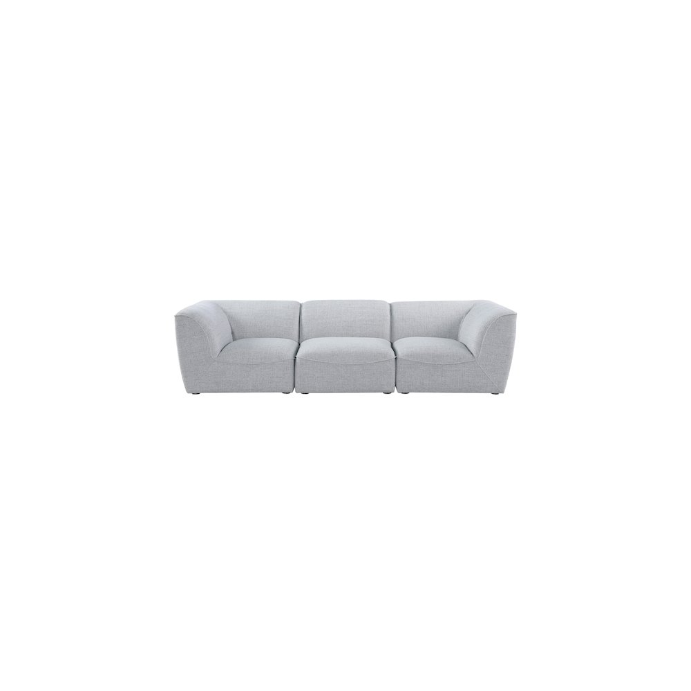 Miramar Grey Durable Linen Textured Modular Sofa. Picture 3
