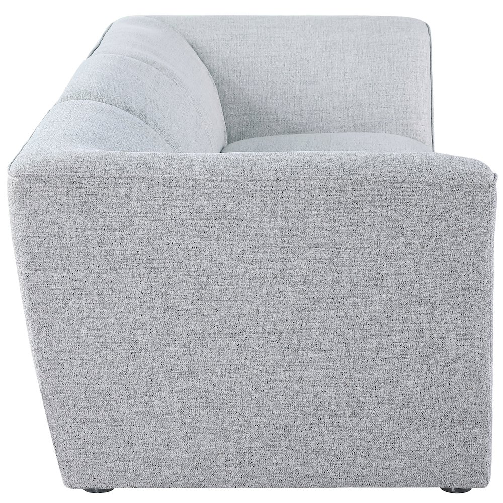 Miramar Grey Durable Linen Textured Modular Sofa. Picture 4