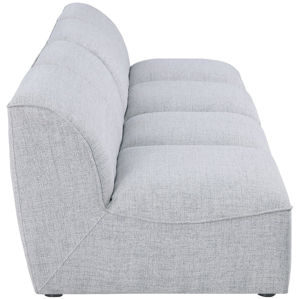 Miramar Grey Durable Linen Textured Modular Sofa. Picture 4