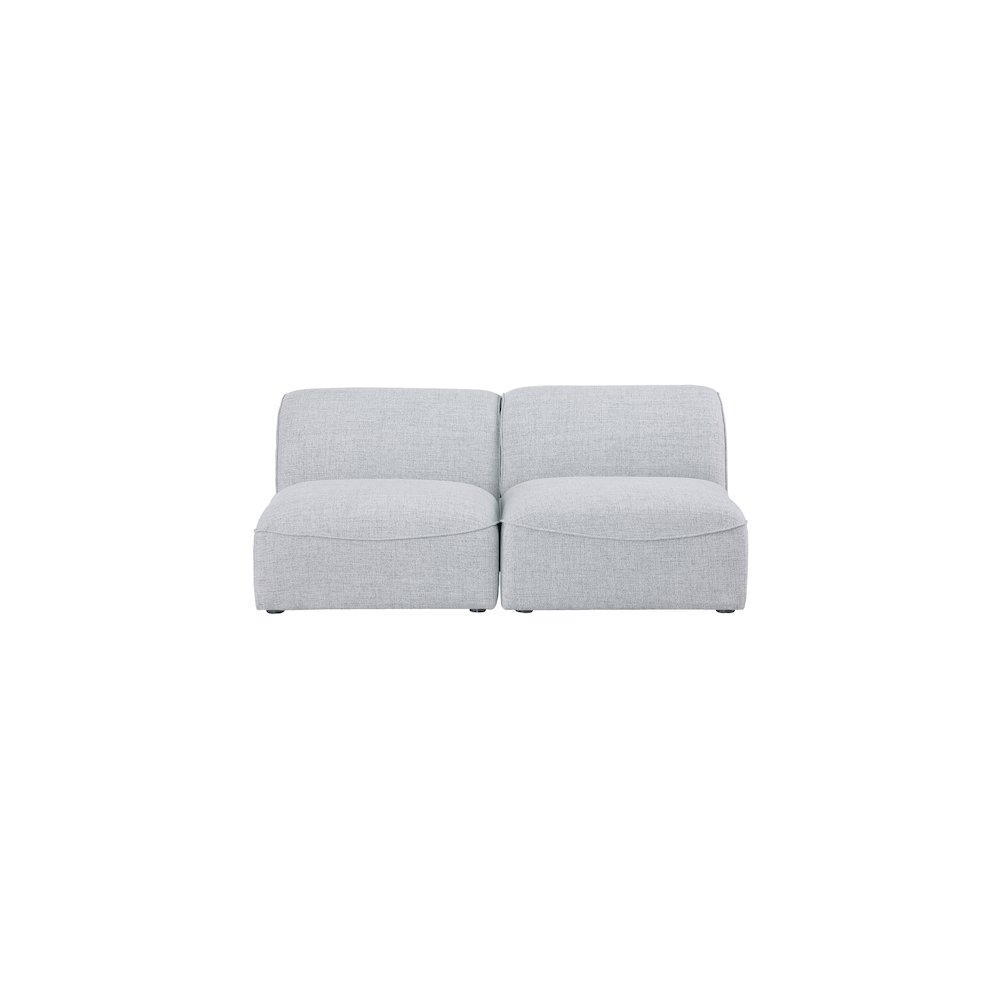 Miramar Grey Durable Linen Textured Modular Sofa. Picture 3