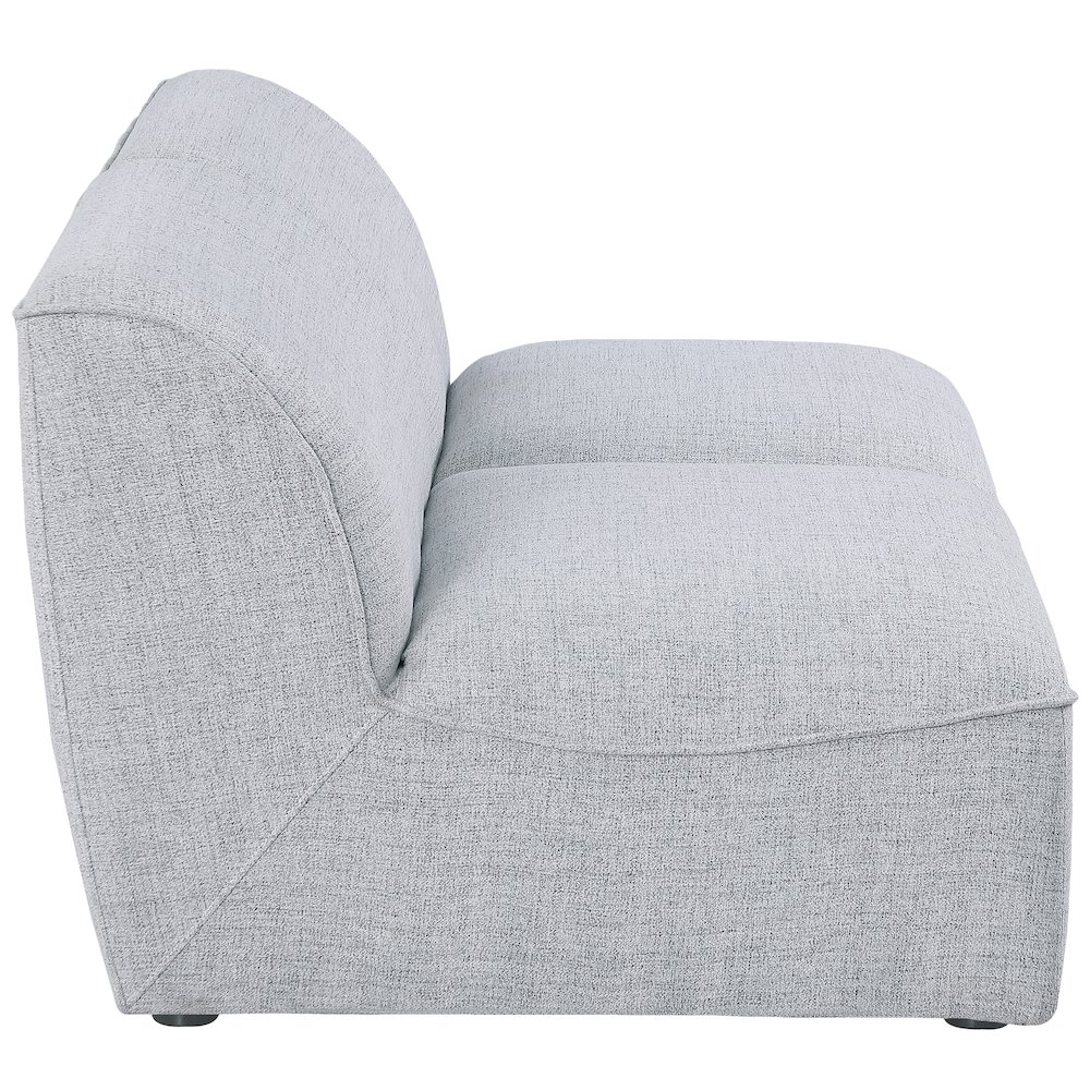 Miramar Grey Durable Linen Textured Modular Sofa. Picture 4