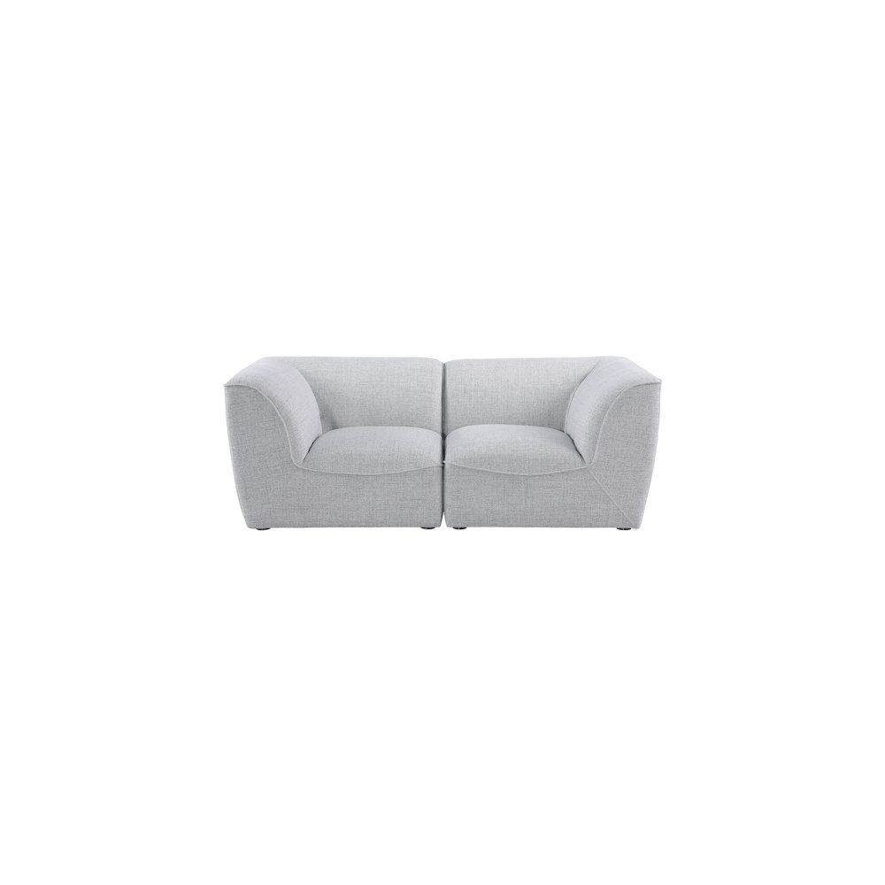 Miramar Grey Durable Linen Textured Modular Sofa. Picture 2