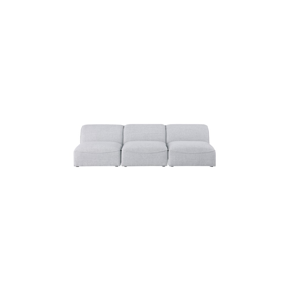 Miramar Grey Durable Linen Textured Modular Sofa. Picture 3