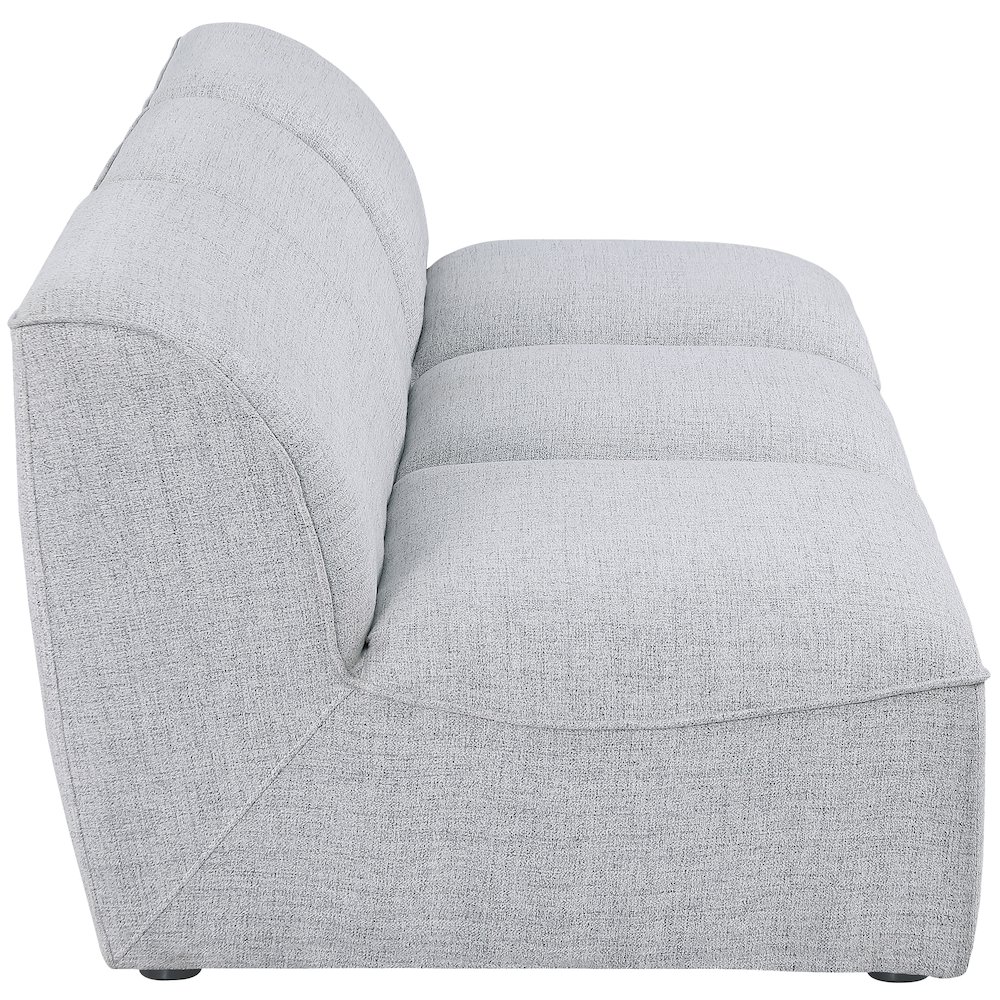 Miramar Grey Durable Linen Textured Modular Sofa. Picture 4