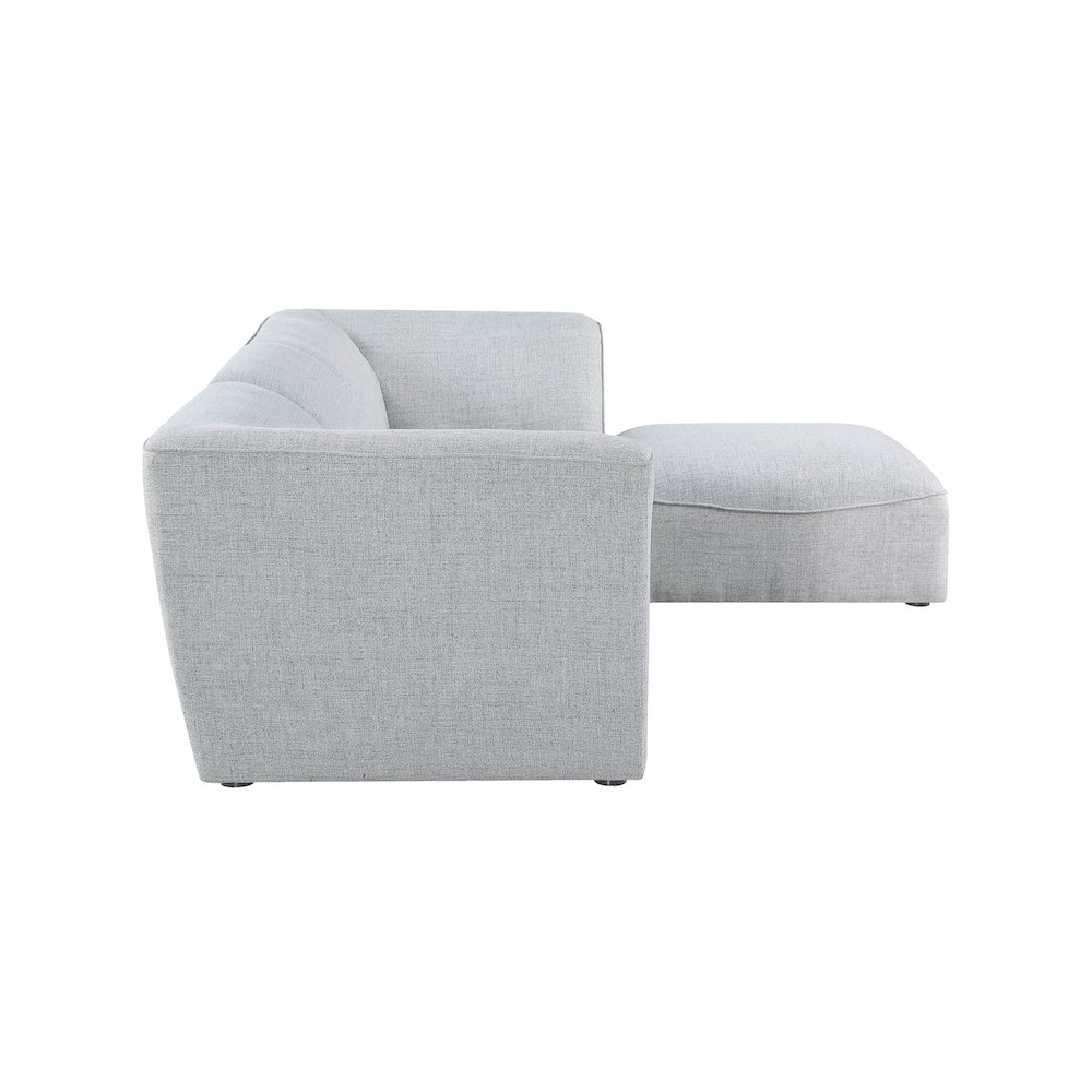 Miramar Grey Durable Linen Textured Modular Sectional. Picture 9