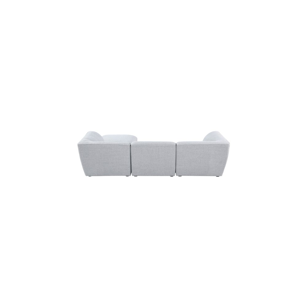 Miramar Grey Durable Linen Textured Modular Sectional. Picture 4