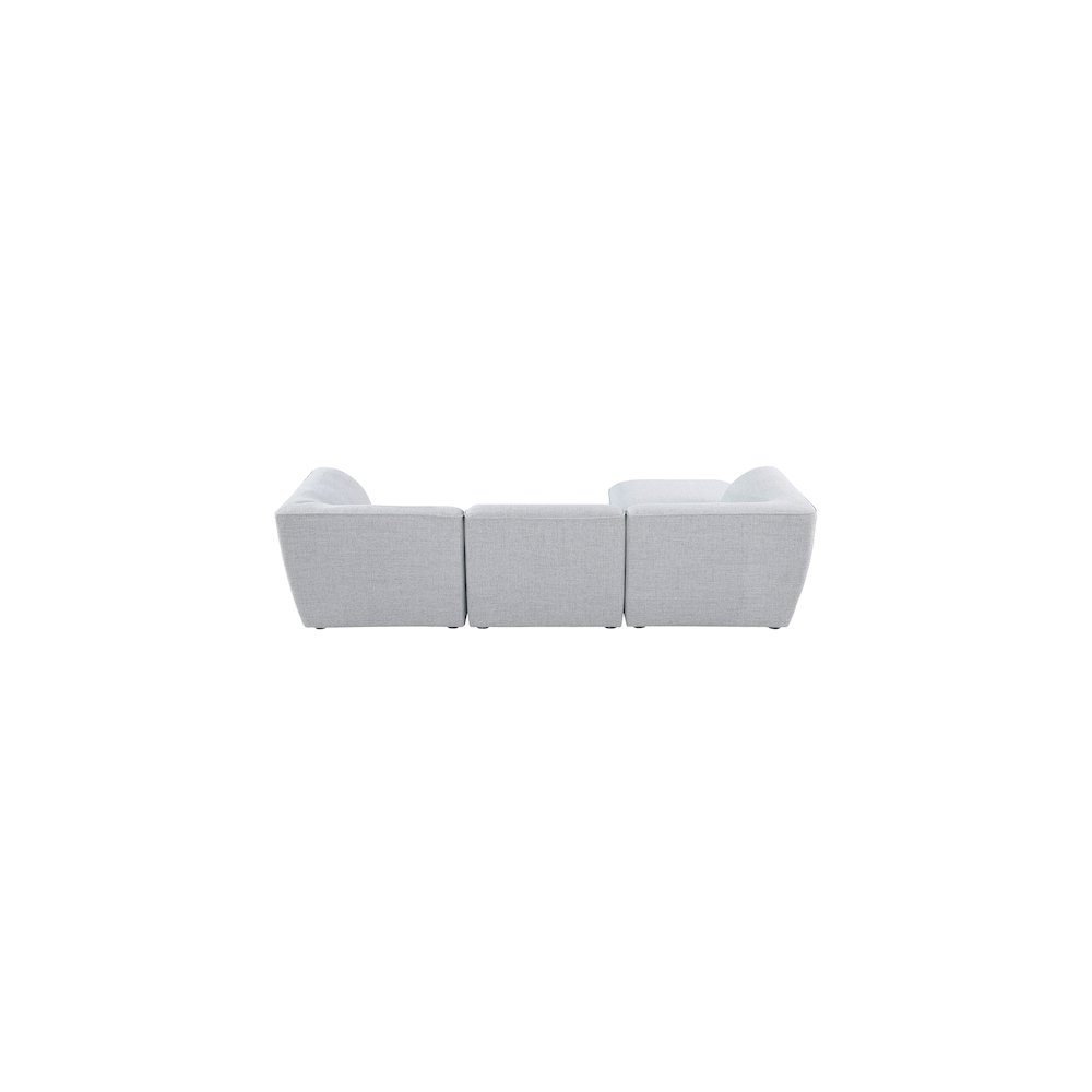Miramar Grey Durable Linen Textured Modular Sectional. Picture 5