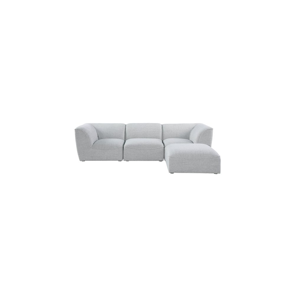 Miramar Grey Durable Linen Textured Modular Sectional. Picture 7