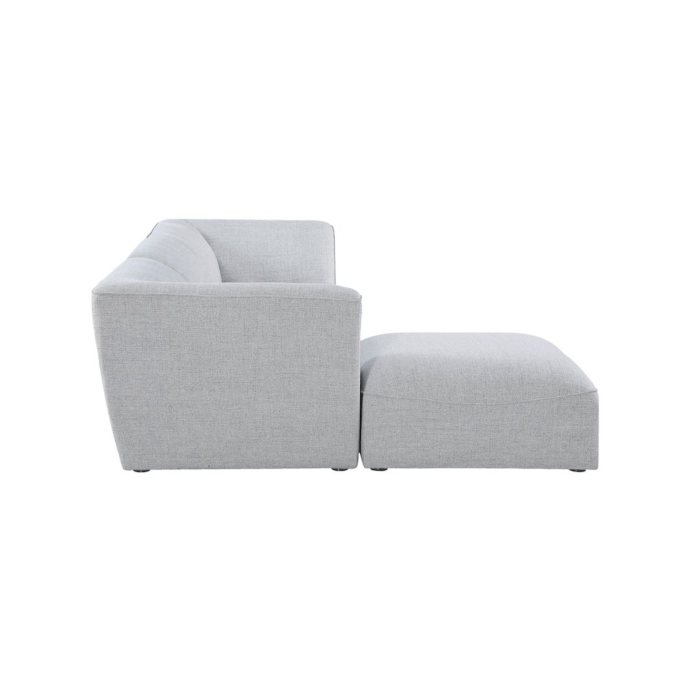 Miramar Grey Durable Linen Textured Modular Sectional. Picture 8