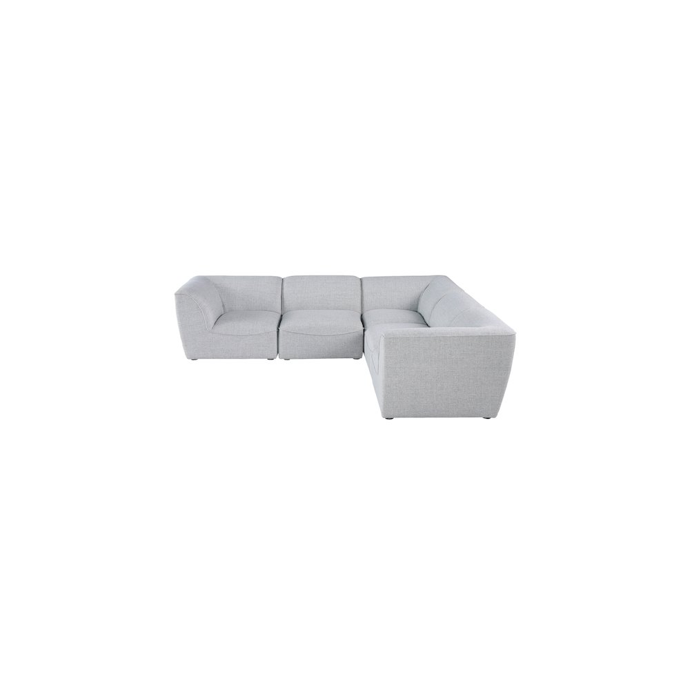 Miramar Grey Durable Linen Textured Modular Sectional. Picture 3