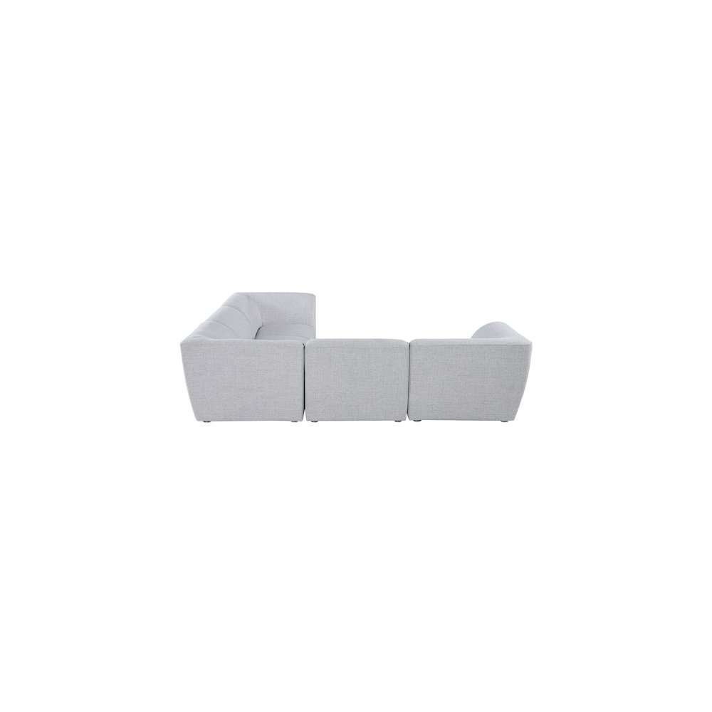 Miramar Grey Durable Linen Textured Modular Sectional. Picture 4