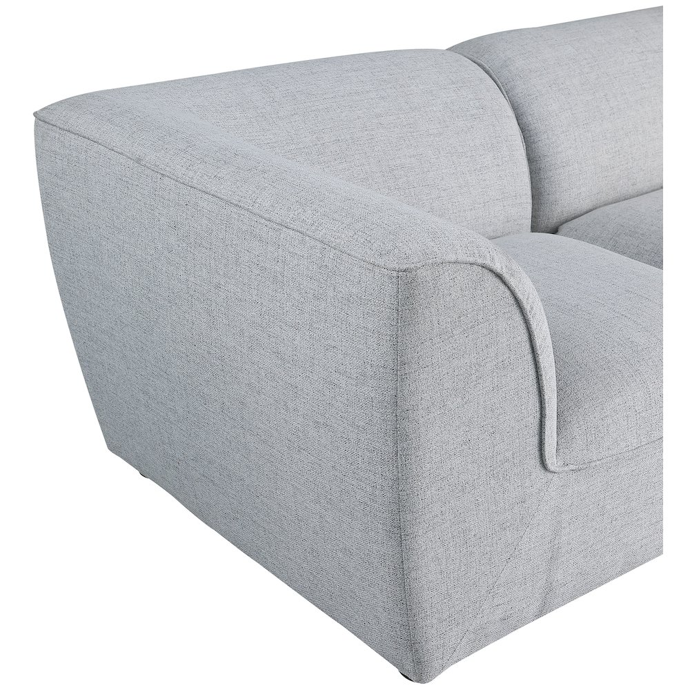Miramar Grey Durable Linen Textured Modular Sectional. Picture 5