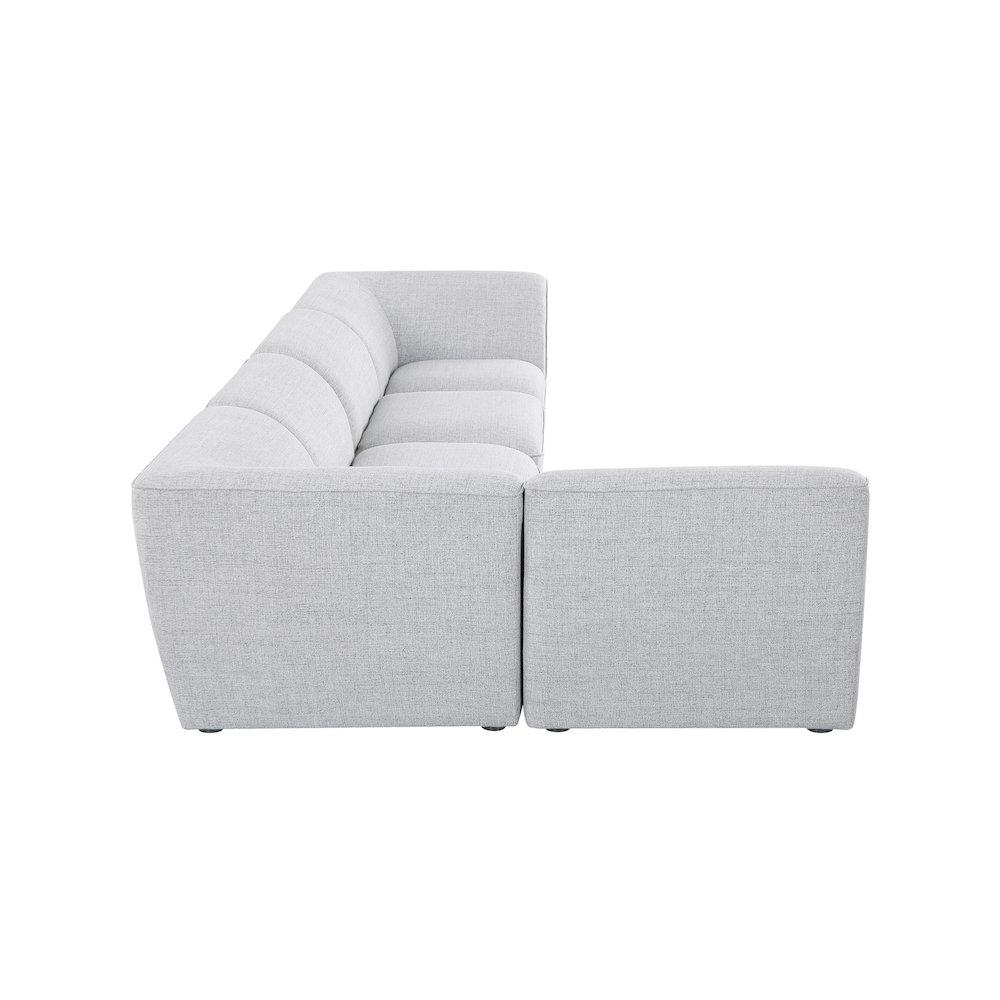 Miramar Grey Durable Linen Textured Modular Sectional. Picture 9