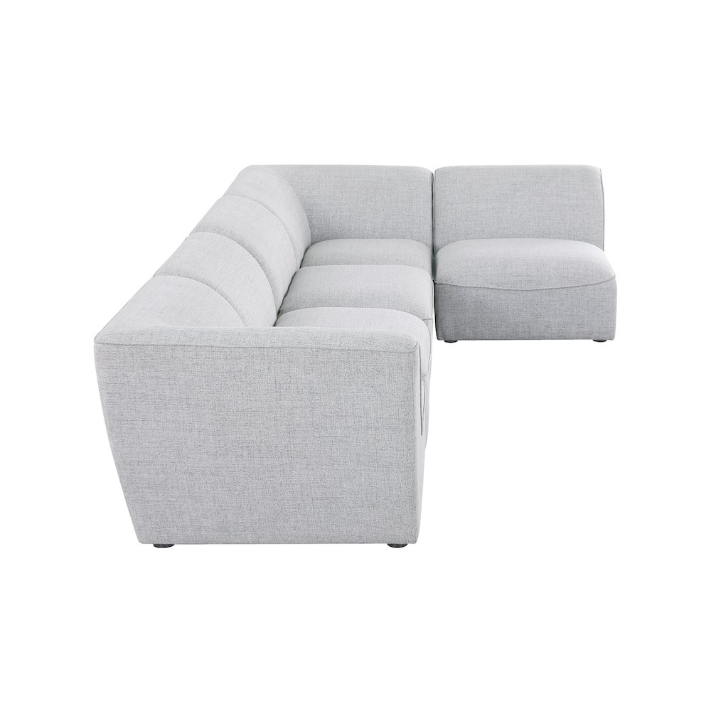 Miramar Grey Durable Linen Textured Modular Sectional. Picture 8