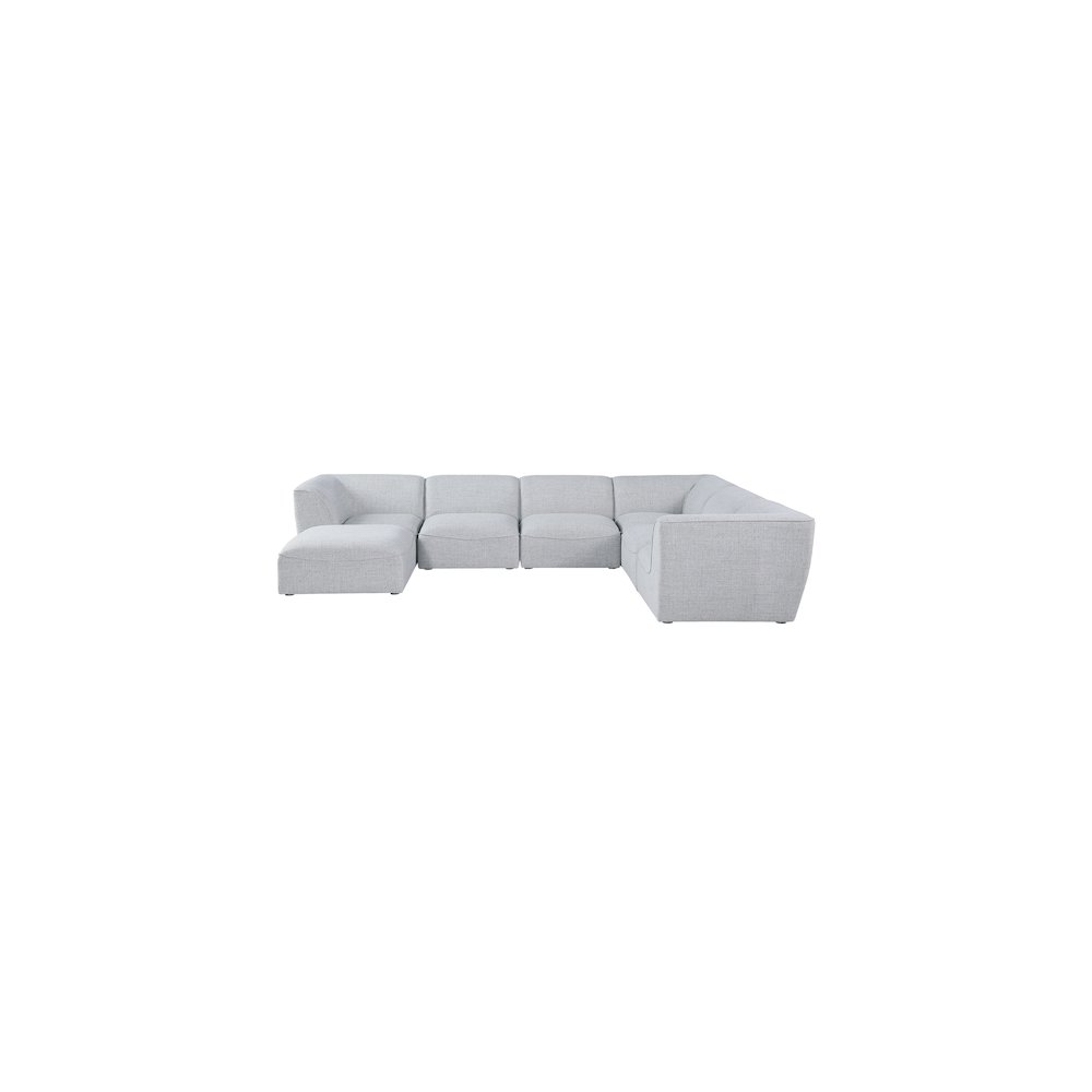 Miramar Grey Durable Linen Textured Modular Sectional. Picture 3